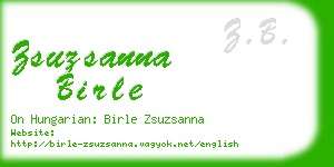 zsuzsanna birle business card